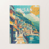Busan Südkorea Reisekunst Vintag Puzzle (Vertikal)