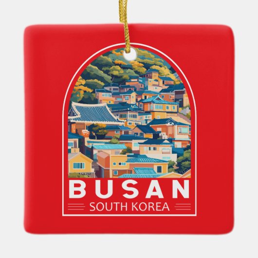 Busan Südkorea Reisemarkt Keramikornament (Vorderseite)