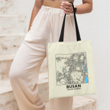Busan, Südkorea Stadtplan-Tasche