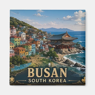 🧲 Busan Südkorea Urlaubserinnerung für Reisende Magnet