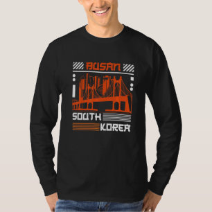 Busan Urlaub Ferien Südkorea Flagge T-Shirt