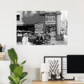 Busbahnhof: 1938 poster (Heimbüro)