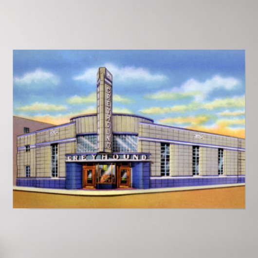 Busbahnhof Evansville Indiana Greyhound Poster (Vorne)