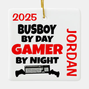 Busboy-Lieben spielen Videospiele Keramikornament
