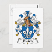 Busch-Familienwappen Postkarte (Vorne/Hinten)