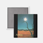 Busch Savannenlandschaft Afrika Baum Magnet (Vorderseite/Rückseite)