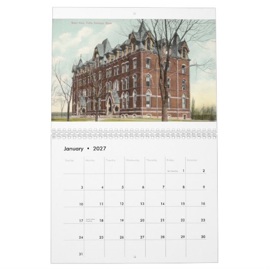 Büschel-Uni-Vintage Postkarten Kalender (Jan 2027)