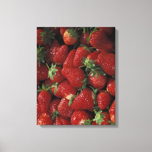 Buschel von Erdbeeren Leinwanddruck (Vorderseite)
