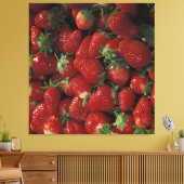 Buschel von Erdbeeren Leinwanddruck (Insitu (Wohnzimmer))