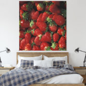 Buschel von Erdbeeren Leinwanddruck (Insitu (Schlafzimmer))