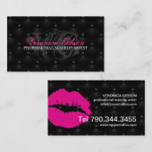 Büschelige heiße LippenMaskenbildner-Visitenkarten Visitenkarte (Vorne/Hinten)