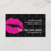 Büschelige heiße LippenMaskenbildner-Visitenkarten Visitenkarte (Rückseite)