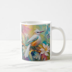 Büscheliger Goldener Fantasie Vogel Kaffeetasse