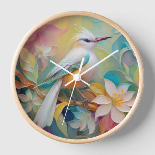 Büscheliger Goldener Fantasie Vogel Uhr