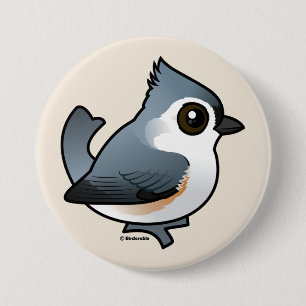 Büscheliger Titmouse Button