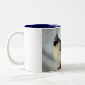 Büscheliger Titmouse-Kaffee-Tasse Zweifarbige Tasse (Links)