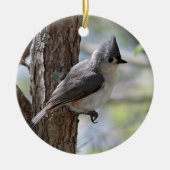 Büscheliger Titmouse Keramik Ornament (Vorne)