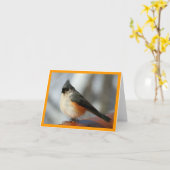 Büscheliger Titmouse Notecard Karte (Gelbe Blume)