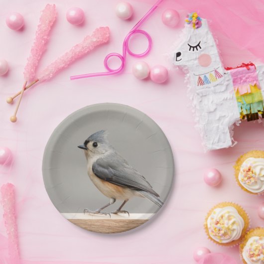 Büscheliger Titmouse Pappteller (Party)