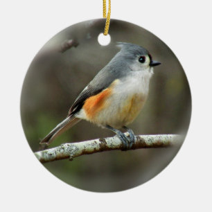 Büscheliger Titmouse-Verzierung Keramik Ornament