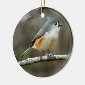 Büscheliger Titmouse-Verzierung Keramik Ornament (Links)