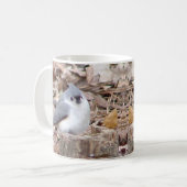 Büscheliger Titmouse-Vogel-Tasse Kaffeetasse (Vorderseite Links)
