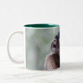 Büscheliges Capuchin-Affe-Foto Zweifarbige Tasse (Links)
