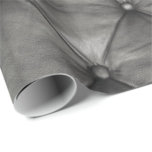 Büscheliges ledernes Grau Geschenkpapier (Rolleneckpunkt)