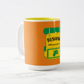 Buschwalben australia Reitermug Zweifarbige Tasse (Vorderseite Links)