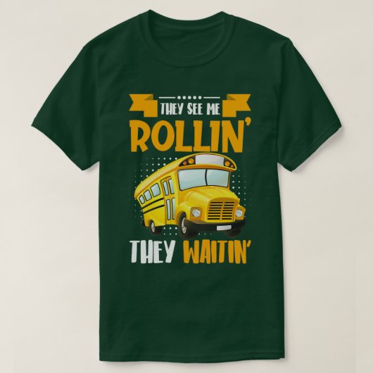 Busdesign für Schulbus- oder Busfahrer 12 T-Shirt (Design vorne)