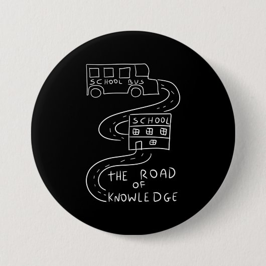 Busfahrer auf der Straße des Wissens Button (Vorderseite)