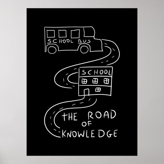 Busfahrer auf der Straße des Wissens Poster (Vorne)