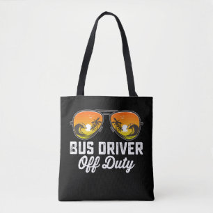 Busfahrer außer Dienst Sonnenbrille letzter Schult Tasche