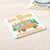 Busfahrer-Beruf| Schulbusgeschenk Rechteckiger Pappuntersetzer (angewinkelt)