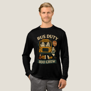 Busfahrer Boo Crew Lehrer Schulbus Halloween Tri-Blend Shirt
