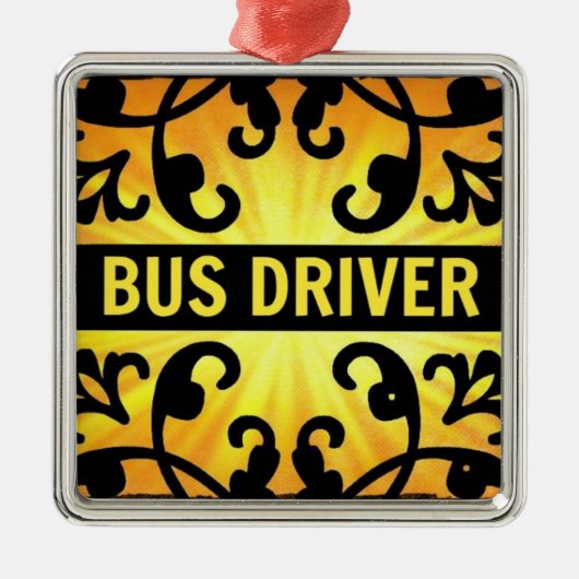 Busfahrer Damask Weihnachtsschmuck (Vorne)