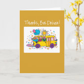 Busfahrer Danke, dass du die Schulballons beendet  Karte (Gelbe Blume)