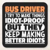 Busfahrer, den ich versuche, die Dinge Cool zu mac Rechteckiger Pappuntersetzer (Vorderseite)