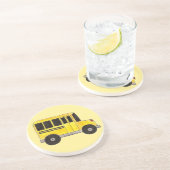 Busfahrer der Big Yellow School Bildung Getränkeuntersetzer (Seite)