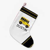 Busfahrer der Big Yellow School Kleiner Weihnachtsstrumpf (Vorderansicht (hängend))