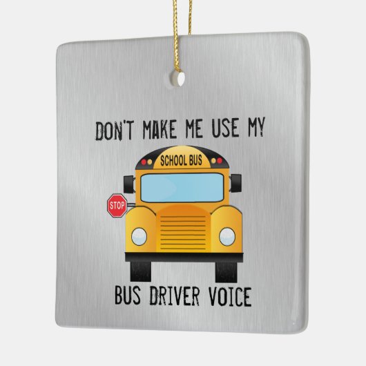 Busfahrer der Funny School Keramikornament (Links)