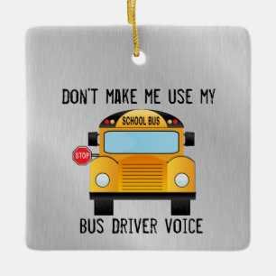 Busfahrer der Funny School Keramikornament