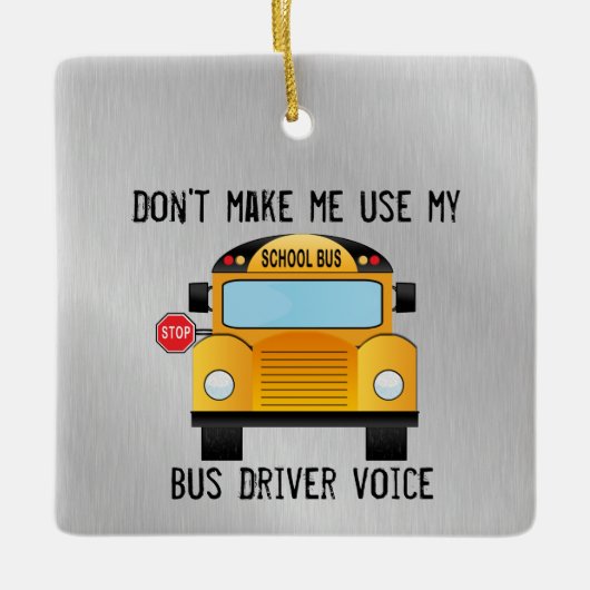 Busfahrer der Funny School Keramikornament (Vorderseite)