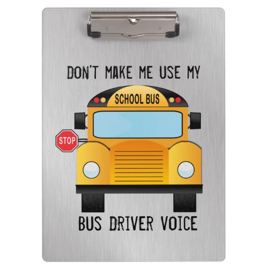 Busfahrer der Funny School Klemmbrett (Vorderseite)