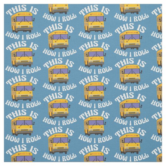 Busfahrer der Funny School Stoff (Muster)