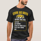 Busfahrer der Funny School T-Shirt (Vorderseite)