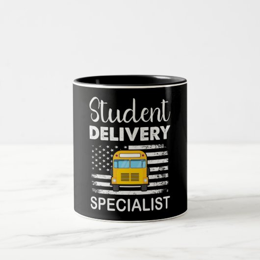 Busfahrer der Funny School Zweifarbige Tasse (Mittel)