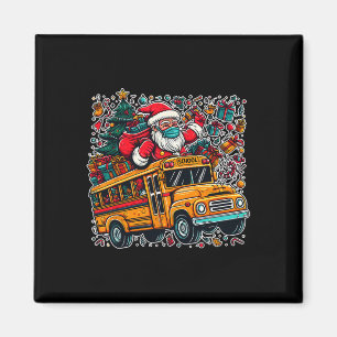 Busfahrer der Santa Mask School Funny Christma Magnet