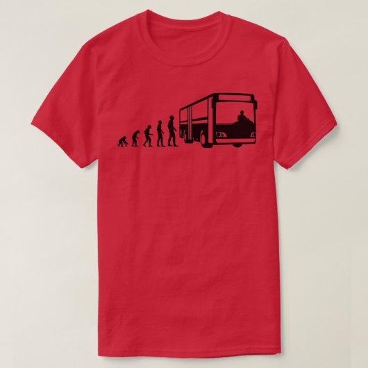 Busfahrer Evolution Busfahrer Beruf T-Shirt (Design vorne)