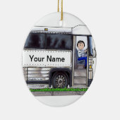 Busfahrer - Frau Keramik Ornament (Rechts)